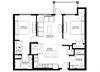 2 Bedroom Floor Plan